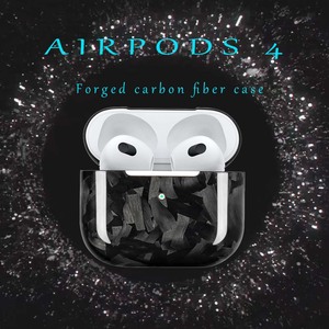 <span class=keywords><strong>Coque</strong></span> en fibre de <span class=keywords><strong>carbone</strong></span> véritable pour Apple <span class=keywords><strong>Airpods</strong></span> 4 forgé noir/gris/brillant - Product Image 1