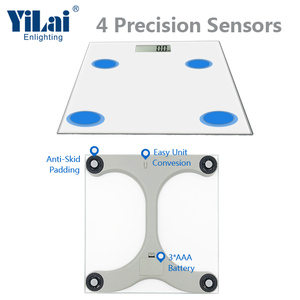 Cân Cơ Thể Tốt Nhất Pin Di Động 180Kg Màn Hình Lcd Kỹ Thuật Số Trọng Lượng Cơ Thể Kính Phòng Tắm Cân Trọng Lượng Máy - Product Image 4