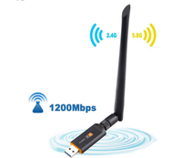 Adaptateur Wifi double bande Realtek RTL8812BU AC1300 USB 3.0 pour tablette Android, 1300 Mbps, clé Wifi USB avec antenne externe
