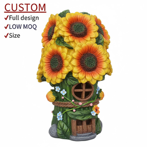 Casa de Árbol Solar Personalizada, Estatua de Jardín, Decoración Exterior de Resina, Cabaña de Resina Resistente a la Intemperie para Decoración de Patio, Venta al por Mayor - Product Image 3