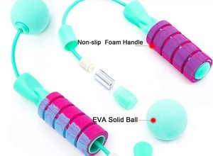 KSY – corde à sauter réglable 2 en 1, <span class=keywords><strong>sans</strong></span> corde à sauter, corde à sauter pondérée personnalisée, meilleure vente - Product Image 4