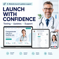 Conception de site Web de services médicaux avec sécurité HIPAA pour tablette, Mac, portail patient médical, plateforme logicielle de télésanté, stock disponible
