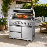 Barbecue à gaz extérieur C7 Luxueux et moderne, 6 brûleurs, allumage électronique, de qualité supérieure