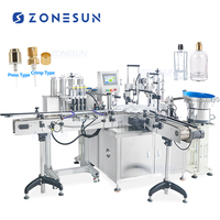 ZONESUN ZS-AFC9L entièrement automatique Monobloc rotatif cosmétique vide parfum petite bouteille liquide remplissage sertissage capsulage Machine