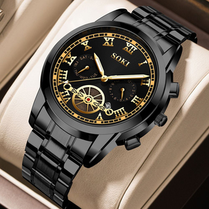 Men's Three-Eye Calendar Wristwatch Business Quartz <b>Watch</b> - Product Image 5