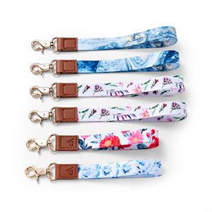 Hersteller personalisierte vollfarbige Armband Schlüsselband Polyester kurz individuelle Hand-Armband Schlüsselband-Schlüsselanhänger - Product Image 2