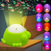 Nouvelle veilleuse projecteur de ciel étoilé mignonne pour bébé, projecteur de bruit blanc pour chambre à coucher, lampe en silicone paresseux, projecteur d'étoiles pour enfants