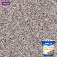 Peinture murale extérieure texturée colorée à application par pulvérisation, revêtement liquide acrylique gris blanc granit naturel