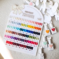 Ensemble de vernis à ongles en gel Sweet Macaron, 58 couleurs, couverture en une seule couche, pigment UV, gel à ongles professionnel pour salon, manucure, imperméable, séchage rapide
