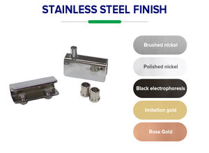 आधुनिक नरम करीबी फर्नीचर कैच फिटिंग स्टेनलेस स्टील ग्लास कैबिनेट दरवाजा पिवट हेंज - Product Image 5