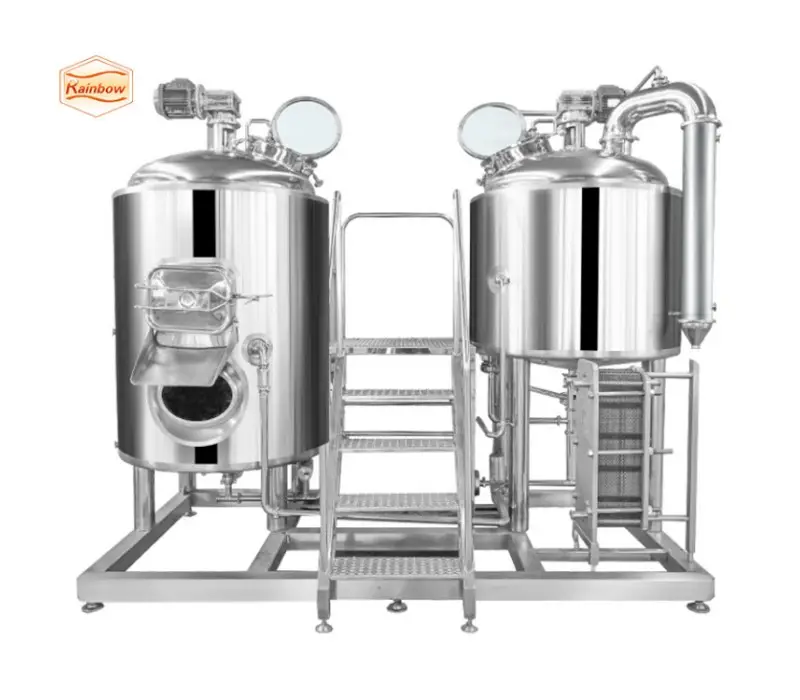 Restoran kullanımı bira mayalama ekipmanı al yapımı bira fermente yapma bitki 300L demleme tankı seti