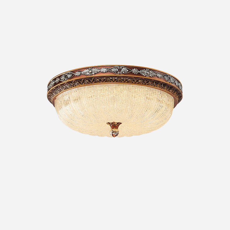 New American Retro Ceiling Lamp for Home Living Room Bedroom Restaurant Villa Hotel Corridor Simple Glass Ceiling Lights