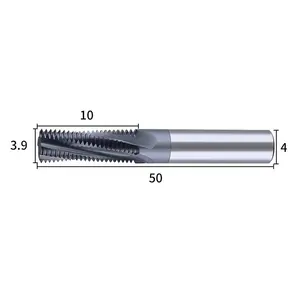 Spiral End Mill Cutter Full Tooth Thread Milling Cutter Import CNC Machining Center Tool