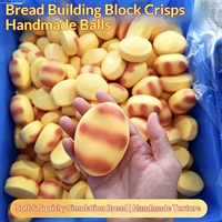 Blocs de construction en caoutchouc thermoplastique DIY, en forme de pain et de chips, avec son craquant et texture souple anti-stress, jouet transfrontalier