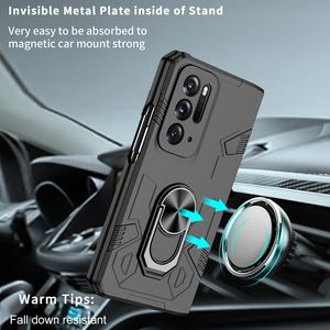 Support de voiture <span class=keywords><strong>2</strong></span>-en-1 avec anneau de maintien pour téléphone <span class=keywords><strong>OPPO</strong></span> <span class=keywords><strong>Find</strong></span> <span class=keywords><strong>N</strong></span> Fold – Coque antichoc en TPU et PC avec béquille intégrée - Product Image 5