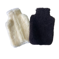 Housse de bouteille d'eau chaude en peau de mouton personnalisée, en peau de mouton bouclée, en laine d'agneau, en fourrure de mouton d'Australie