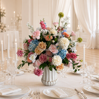 Centre de table floral artificiel de luxe haut de gamme pour la décoration de mariages et d'événements à louer