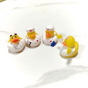Wholesale Custom Logo Children's <b>Doctor</b> Nurse Duck Plastic Squeeze Squeaky Water Bath Toy <b>Set</b> for Promotional Gift - Product Image 2
