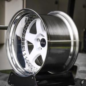 Cerchi Forgiati HTOR 17-18 Pollici 5x114.3 Bianchi a 5 Razze con Bordo Lucidato Profondo, in Due Pezzi, Adatti per RX7 RX8 <span class=keywords><strong>Evolution</strong></span> S2000 Silvia - Product Image 3
