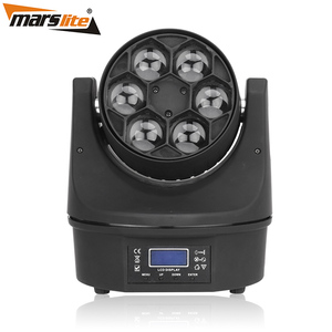 Guangzhou Marslite Mini Bee Eye Moving Head Wash 6X10W RGBW 4in1 Bee Eye Moving Head Éclairage <span class=keywords><strong>de</strong></span> scène pour DJ, discothèque, bar - Product Image 5