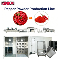 Ligne de production de poudre de poivre KINKAI, four de séchage à pompe à chaleur industrielle, broyeur, pulvérisateur, machine d'emballage pour usine d'épices