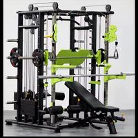 Câble de musculation croisé Station multifonctionnelle Cage d'alimentation Squat Rack Poitrine Exercice Équipement de gymnastique Formation Smith Machine