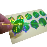 Étui pour carte holographique anti-contrefaçon à gratter, autocollant holographique estampé à chaud, hologramme laser révélant une étiquette de sécurité annulable