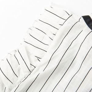 Vestidos de Verano Casuales para Niñas, sin Mangas, con Estampado de Rayas y Encaje, Trajes Negros para Niñas, Venta al Por Mayor - Product Image 4