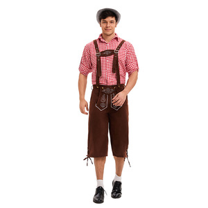 Disfraz de Oktoberfest Alemán para Hombre Adulto, con Tirantes Tricolor, Traje de Cerveza para Adultos, Overol - Product Image 2