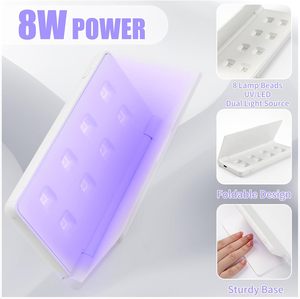 Lampe à ongles LED UV mini pliable 36W, séchoir portable pour vernis gel, rechargeable, en plastique, prise EU, pour manucure à domicile - Product Image 4