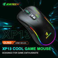 Jertech XP13 Étanche 40G Accélération 6400 3600 DPI 6D Filaire 7D 7-Couleur RGB Rétro-Éclairé Droit Main Optique Ergonomique Gaming Mouse