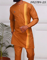 Vente en Gros de Vêtements Africains pour Hommes Automne 2025 Ensemble Traditionnel à Manches Longues pour Tenue de Mariage ou Fête