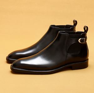 Chaussures habillées Oxford en cuir véritable à bout en acier pour hommes, à enfiler, pour mariage et usage professionnel - Product Image 3