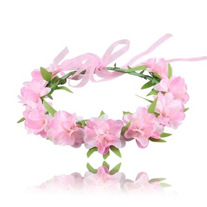 Accessoires de <span class=keywords><strong>cheveux</strong></span> de mariage inspirés de la nature, style bohème, <span class=keywords><strong>pour</strong></span> séances photo en vacances à la plage, bandeaux, <span class=keywords><strong>couronne</strong></span> de <span class=keywords><strong>fleurs</strong></span> bohème, coiffe de mariée - Product Image 1