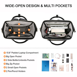 Mochila Lovevook <span class=keywords><strong>2022</strong></span> <span class=keywords><strong>de</strong></span> 15.6 y 17 pulgadas, mochila grande <span class=keywords><strong>de</strong></span> nailon para chicas, mochila bonita para el <span class=keywords><strong>trabajo</strong></span>, mochila para portátil con puerto <span class=keywords><strong>de</strong></span> carga USB, mochilas escolares para mujer - Product Image 2