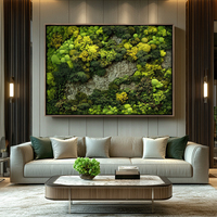 Panneaux muraux en mousse préservée sur mesure, art mural en mousse naturelle écologique pour la maison, le bureau commercial, l'hôtel, décoration murale en mousse