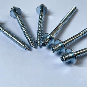 Flanged Hex Carbon Steel <b>Screws</b> 14x70 Zinc Plated For Wood Construction Industry - Product Image 1