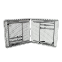 Tables pliantes rectangulaires en plastique HDPE blanc de 6 pieds, pliables au centre, pour ordinateur portable et événements, vente en gros
