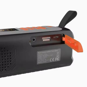 4500mAh Emergency Hand Crank Solar Radio, AM/FM/SW/DAB 4-Band Receiver with Power Bank & <b>Flashlight</b> - Product Image 4