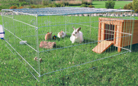 Clôture en fil métallique pliable, cage à lapin en métal d'extérieur avec pare-soleil pour chiens, cages souples pour chiens, 1 pièce/carton, galvanisé, ne supporte pas la cage pour chien