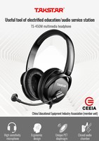 Casque DJ circum-auriculaire neuf TS-450M avec microphone, moniteur dynamique de studio, interface 3,5 mm, câble de 2 m, moule exclusif, garantie 12 mois