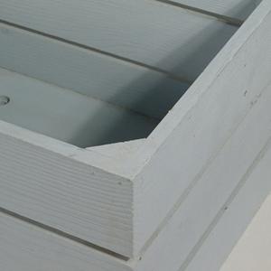 Caja de Almacenamiento Cuadrada de Madera Blanca, Pequeña Decoración Navideña, Manualidades para Letreros de Pared - Product Image 5