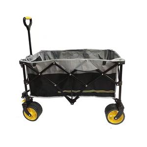 Jop4X4 Black Large Capacity 200L <b>Folding</b> Camping <b>Wagon</b> 65x40x32cm All Terrain Utility Pull Cart Brakes Steel Collapsible Outdoor - Product Image 4