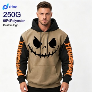 <span class=keywords><strong>Sudadera</strong></span> con <span class=keywords><strong>capucha</strong></span> informal para <span class=keywords><strong>hombre</strong></span> al por mayor, diseño de calabaza de Halloween con estampado digital 3D, ajuste holgado, personalizada - Product Image 1