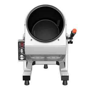 Machine de cuisson automatique 3500w cuire les aliments sur les sautés domestiques à induction électrique 6l pot wok rotatif 220v riz au piment