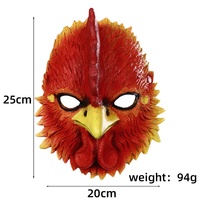 Nouveau Masque de tête de poulet en PU transfrontalier, couvrant entièrement la tête, pour carnaval, coiffe d'animal coq, maquillage COS et performance scénique