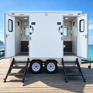 Etodevice Rimorchio <span class=keywords><strong>Bagno</strong></span> <span class=keywords><strong>Mobile</strong></span> Personalizzato a 2 Postazioni <span class=keywords><strong>con</strong></span> Lavandino - Product Image 1