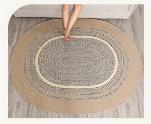 Tapis en cuir de jute, tapis doux pour le sol, 4x6, tapis d'extérieur pour le porche, le salon, moderne, haut de gamme, matériau naturel pur, hiver - Product Image 6