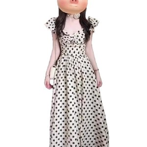 White Polka Dot Dress With Floral <b>Print</b> Halter Neckline Party Casual Style <b>Mini</b> Skirt Polyester Fabric - Product Image 5