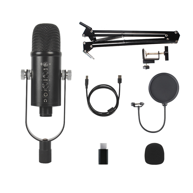 Professional BM-86 Condenser Microphone 3.5Mm Wired Karaoke Recording Microphone for Computer Karaoke KTV
